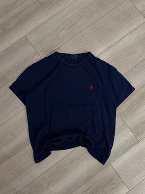 Polo by Ralph Lauren Navy Pocket Tee with Red Pony Logo